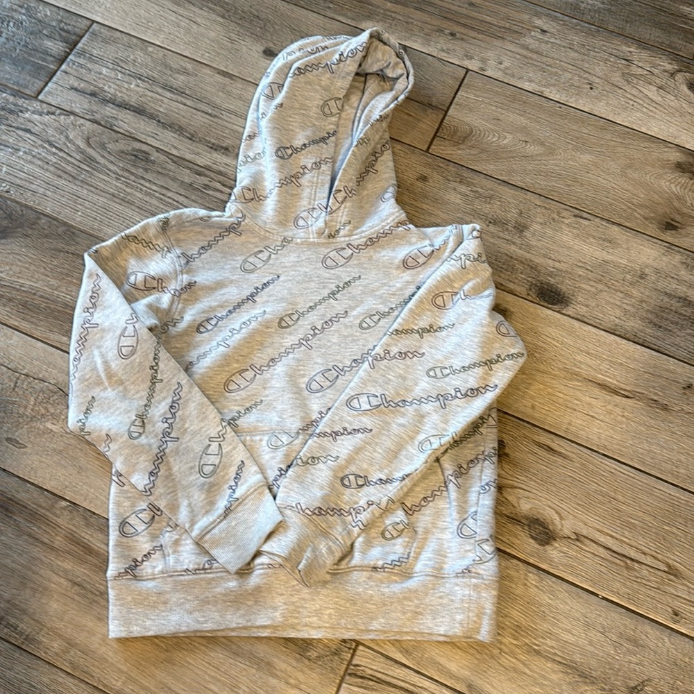EUC Champion logo hooded sweatshirt, sz L